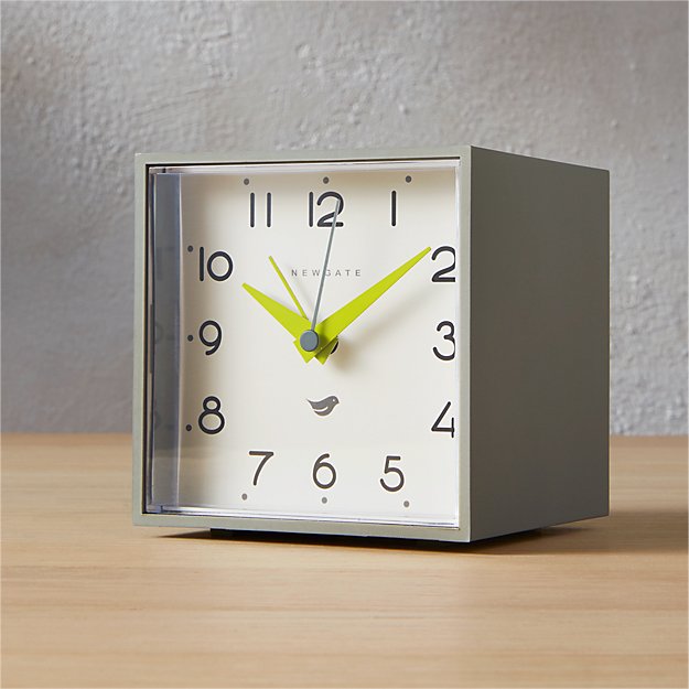 Newgate ® cubic grey and white alarm table clock CB2