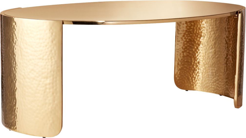 Cuff Hammered Gold Coffee Table + Reviews | CB2