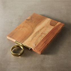 cuff wood server with handle