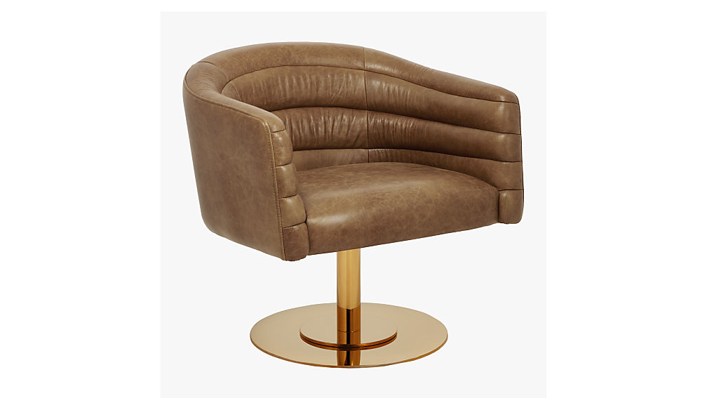 cupa large leather chair CB2