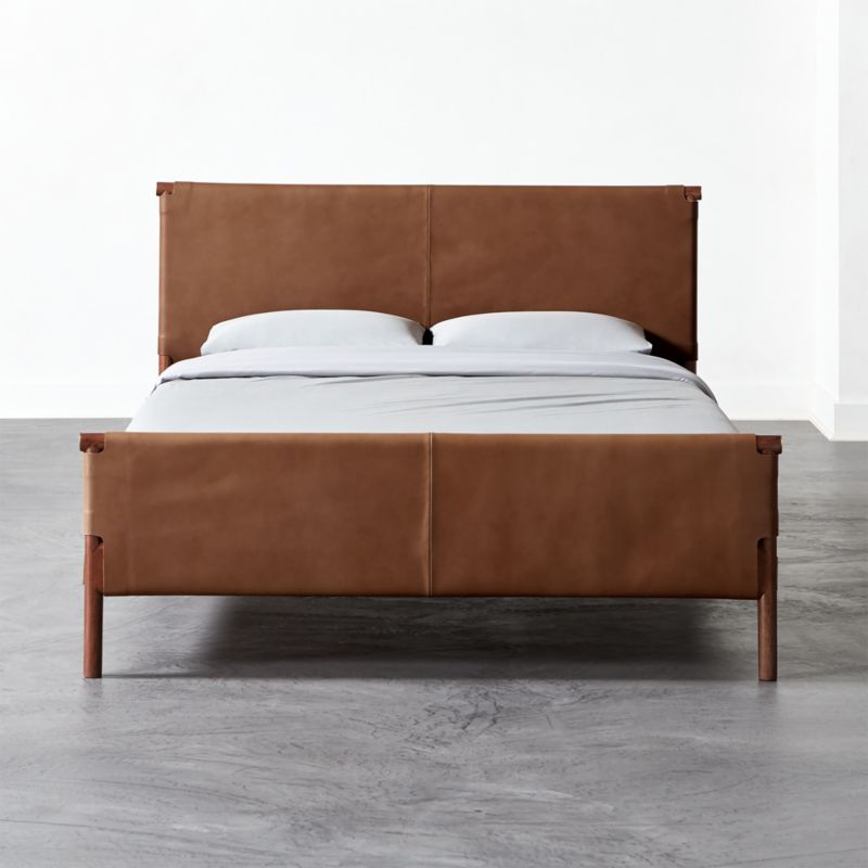 Plaza Bello Saddle Leather Upholstered King Bed