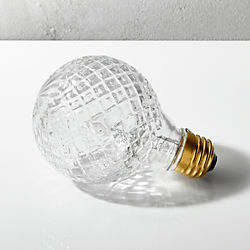 cut glass halogen 40W light bulb