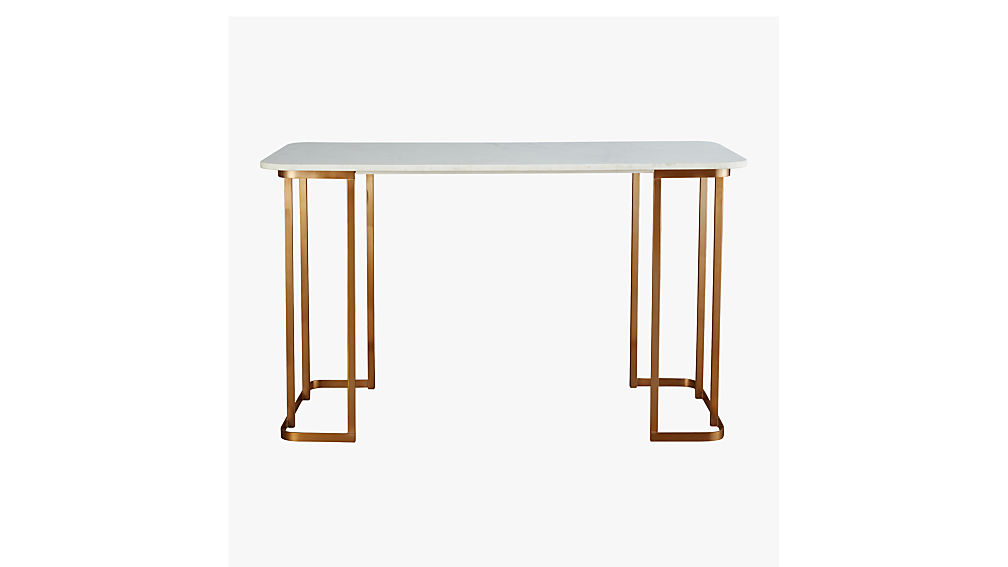 dahlia marble desk CB2