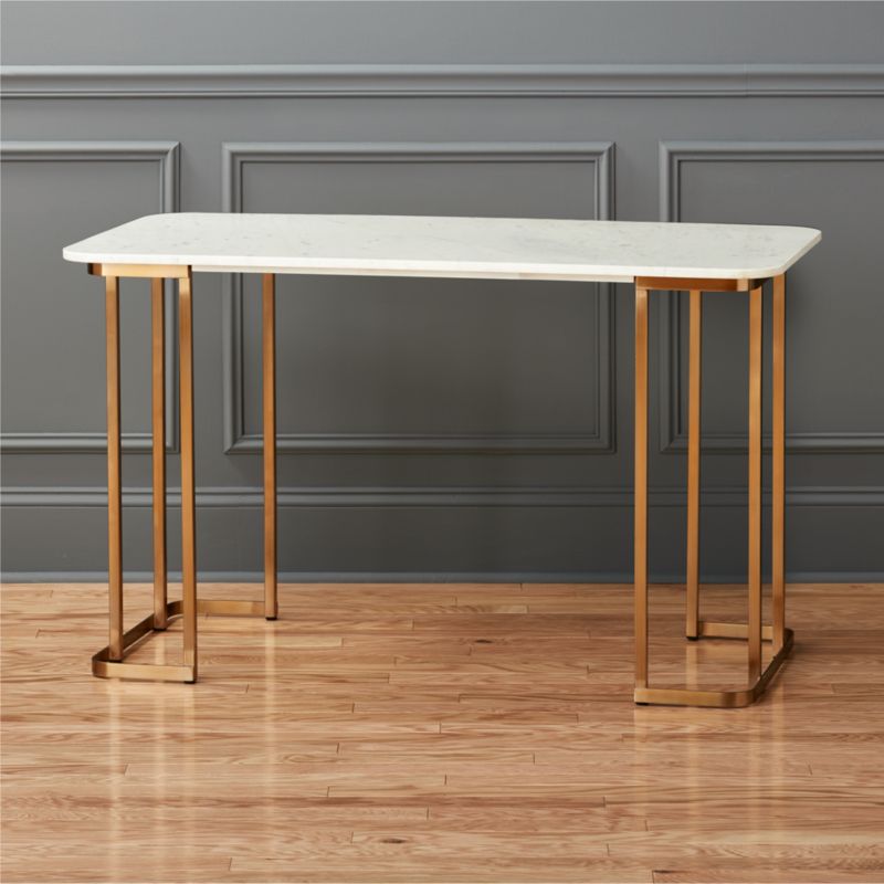 Dahlia marble desk  CB2