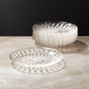 Daphne Glass Appetizer Plates Set of 8