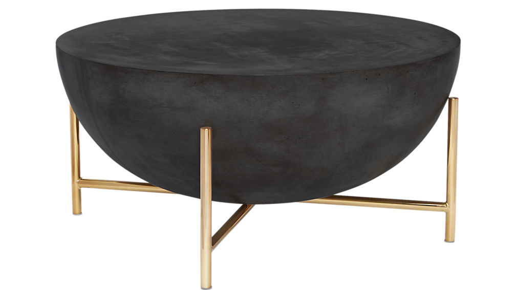 darbuka brass coffee table CB2