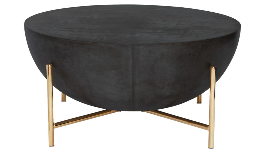 darbuka brass coffee table CB2