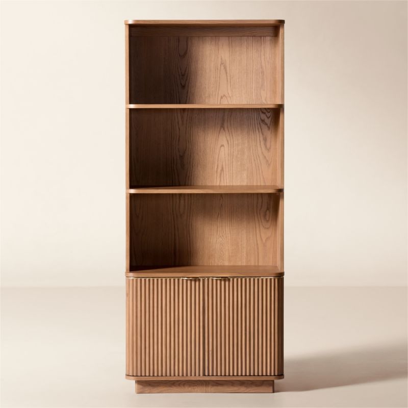 Azzurra Black Metal and Wood Bookshelf