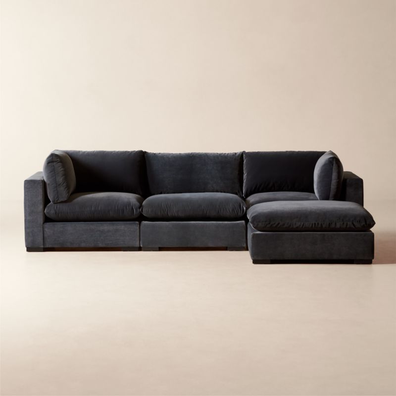 Stormo 4-Piece L-Shaped Ivory Boucle Sectional Sofa