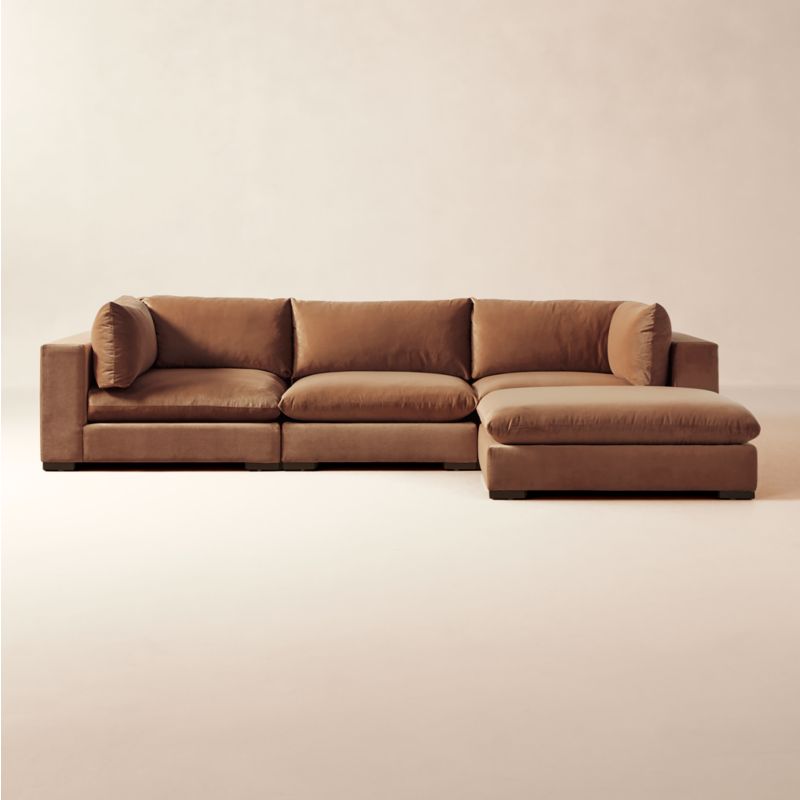 Stormo 4-Piece L-Shaped Ivory Boucle Sectional Sofa