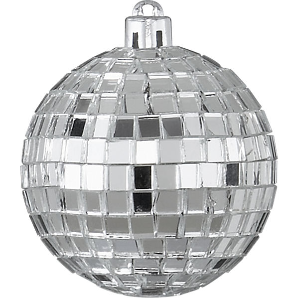 disco ball ornament in holiday  CB2