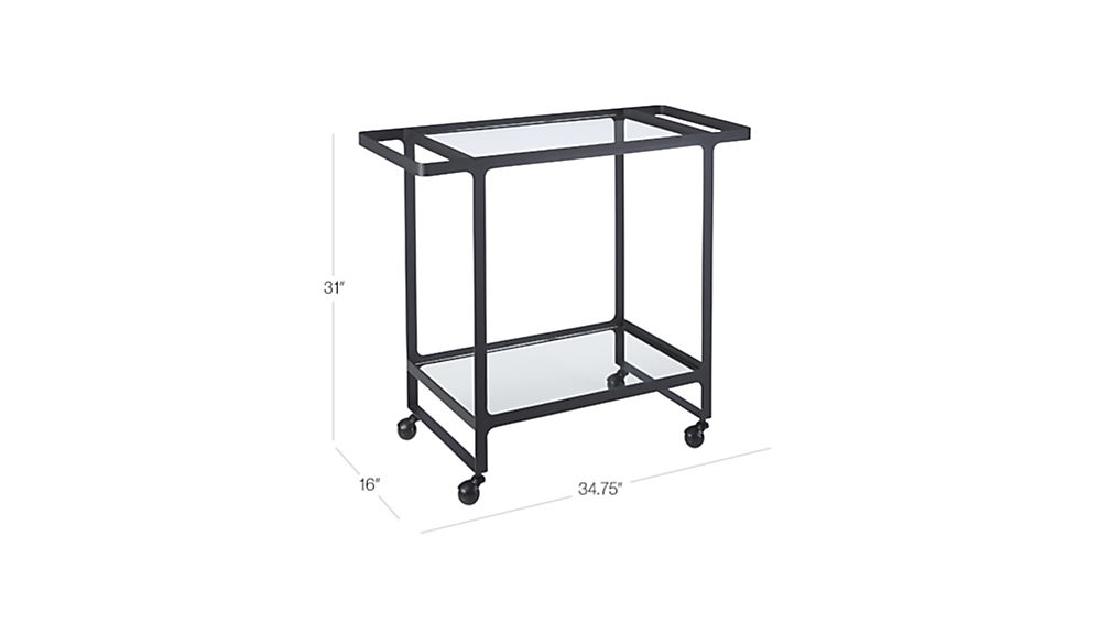 Dolce Vita Outdoor Bar Cart on Wheels in bar carts, dining storage