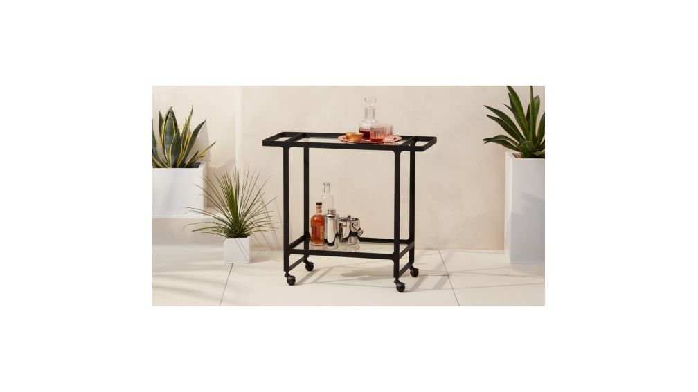 Dolce Vita Outdoor Bar Cart on Wheels + Reviews CB2
