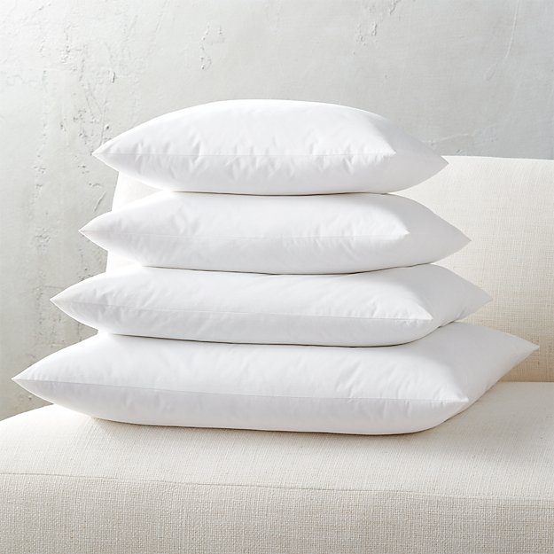 down alternative square pillow inserts CB2