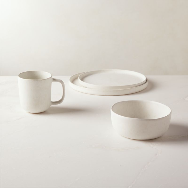 Contact White Pasta Bowls Set of 8