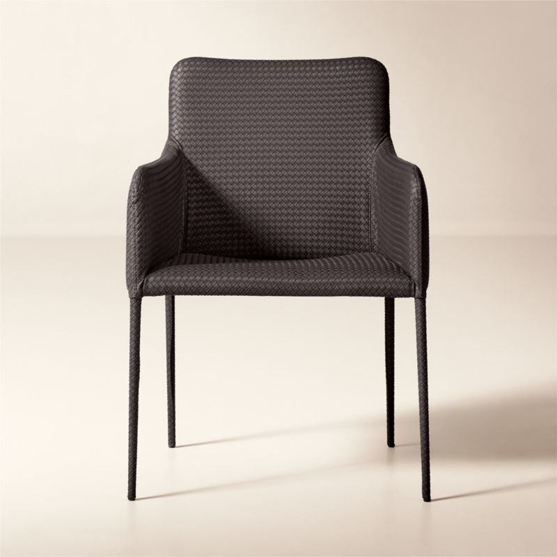 Duke Oxblood Vegan Leather Dining Armchair
