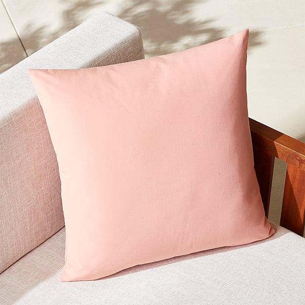 20" dusty pink outdoor pillow CB2