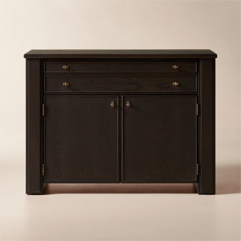 Bardo 54" Scalloped Oak Wood Credenza