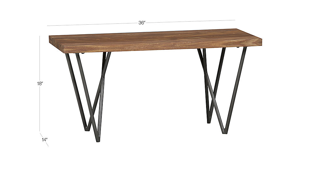 Dylan 36 Sheesham Wood Bench Cb2 Tap To Zoom Image With Dimension For Dylan 36 Bench