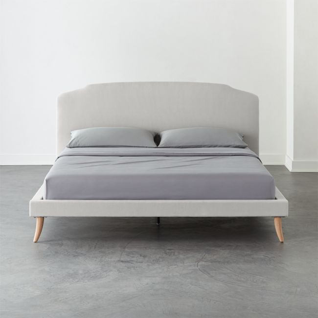 Online Designer Bedroom Edo Grey Linen King Bed