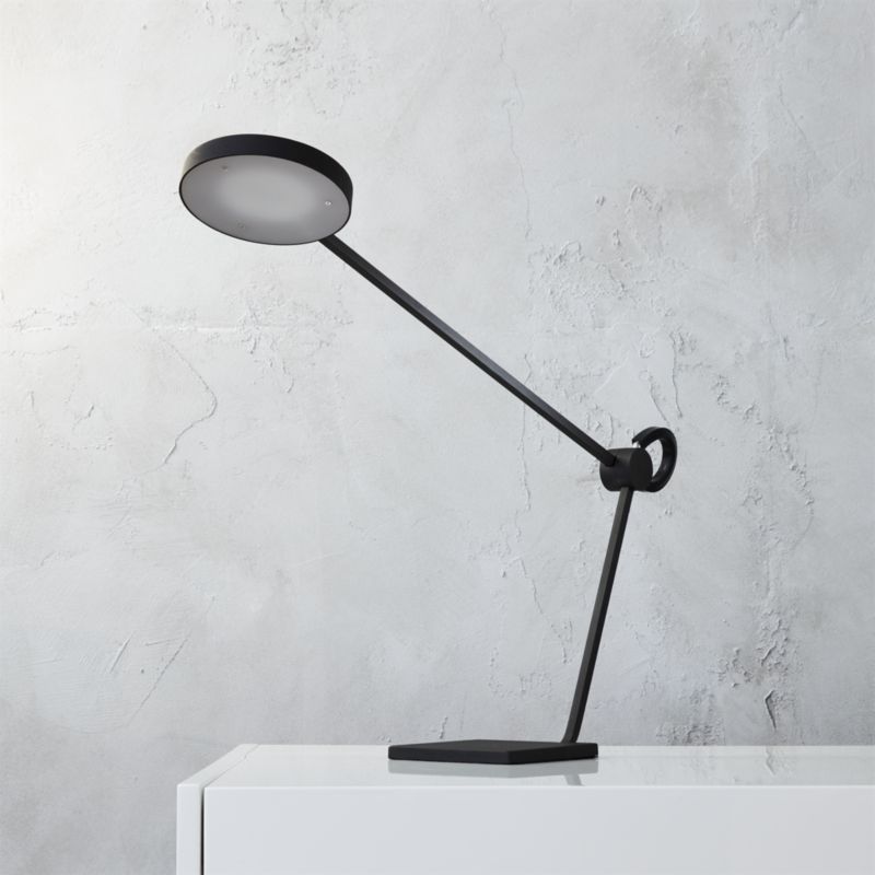 eiko matte black task lamp CB2