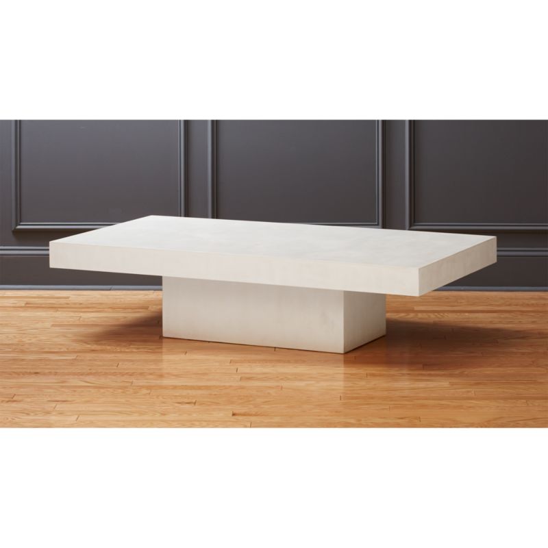 element ivory white rectangular coffee table | CB2