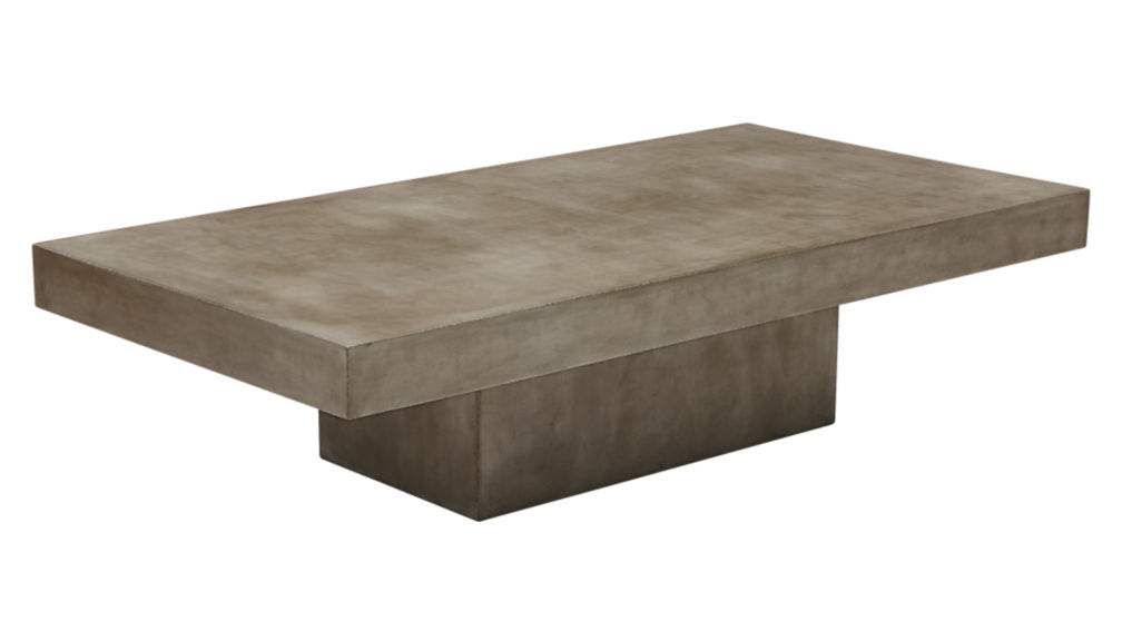 element rectangular grey concrete coffee table CB2