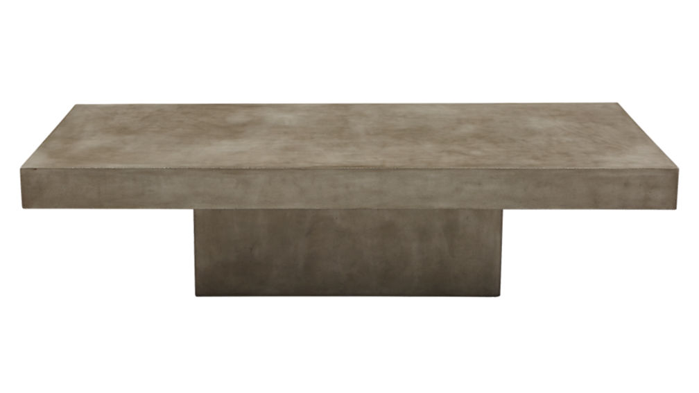 element rectangular grey concrete coffee table | CB2