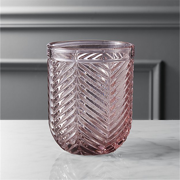 eloise light pink double oldfashioned glass CB2