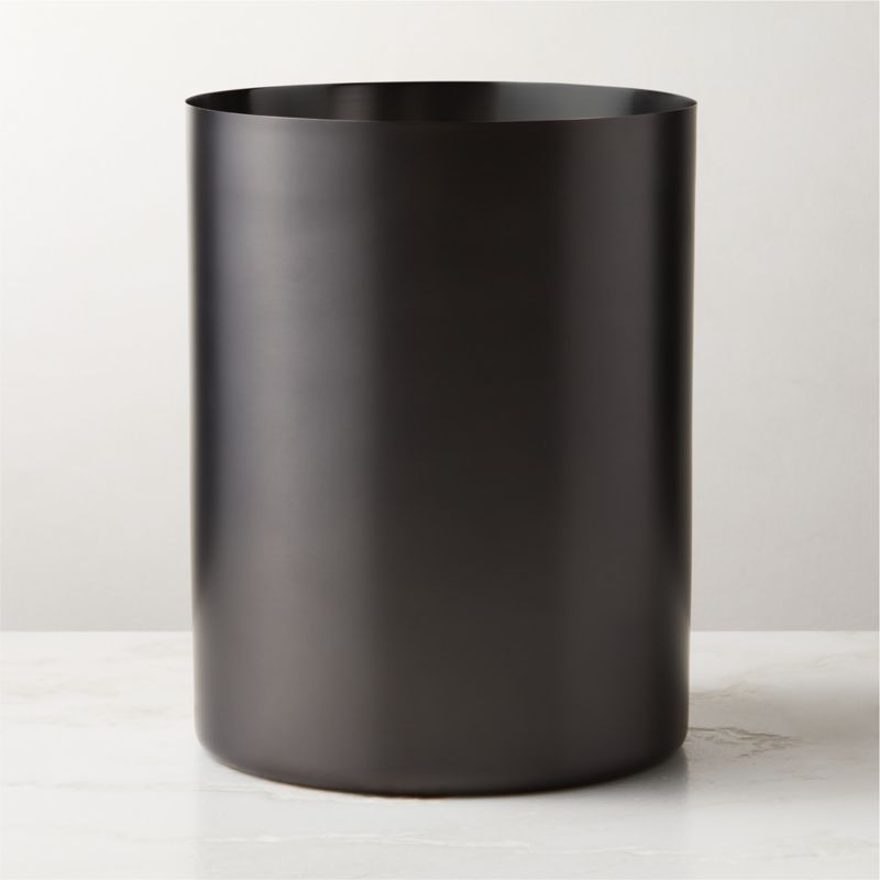 Nezzo White Leather Wastebasket