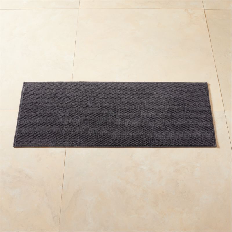 Lateral Black Teak Bath Mat 21.75"x32"