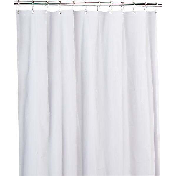 eva white shower curtain liner in shower curtains  CB2