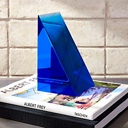 Deep Blue Acrylic Bookend