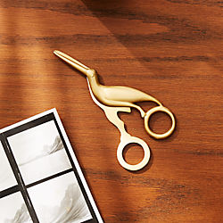 Solid Brass Studio Bird Scissors