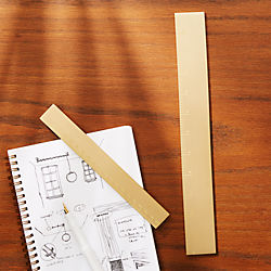2-Piece Solid Brass Studio Ruler Set