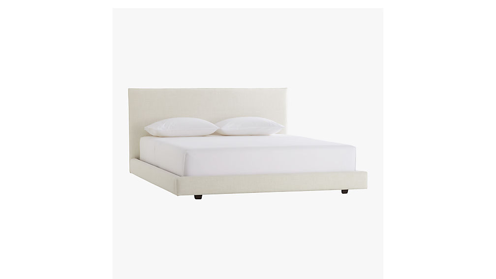 White Bed Frames Queen facade white upholstered queen bed | cb2 White Bed Frames Queen facade white upholstered queen bed | cb2