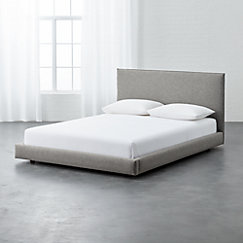 Grey Bed | facade grey upholstered bed cb2 Grey Bed | facade grey upholstered bed cb2