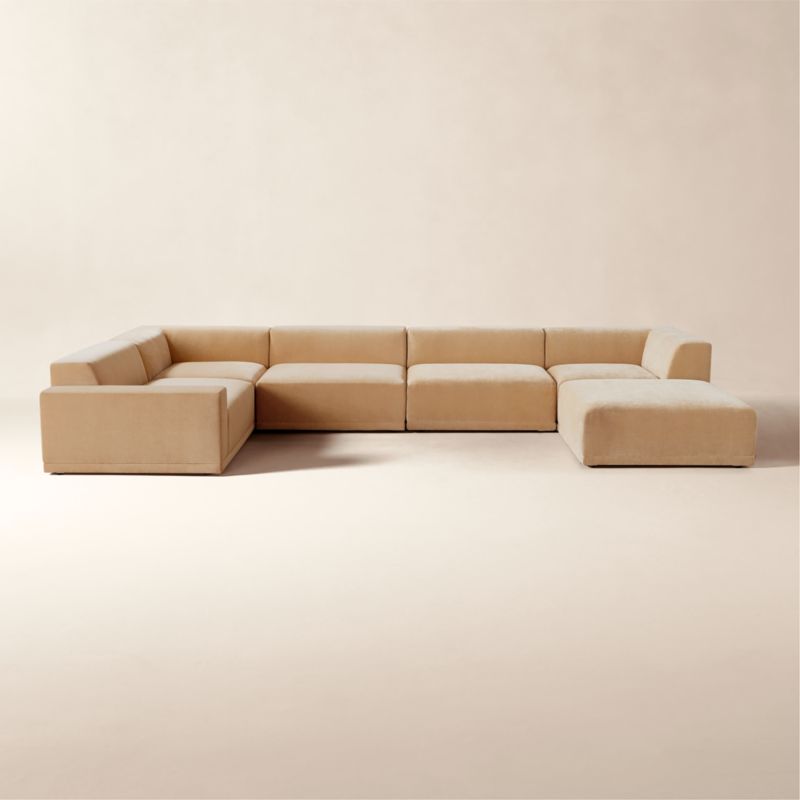 Oriole 5-Piece L-Shaped Leather Modular Sectional Sofa
