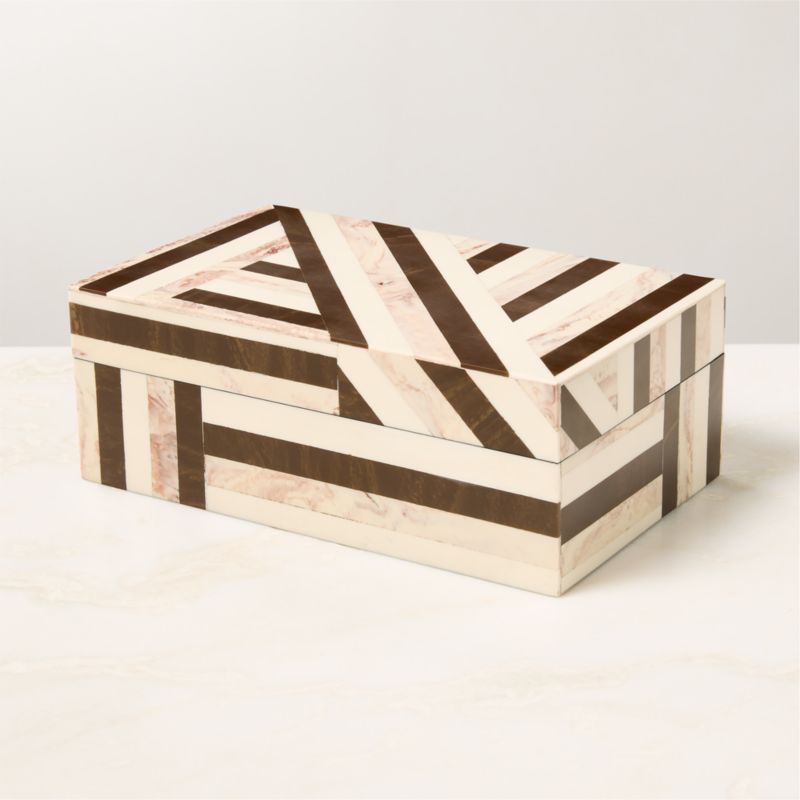 Nexus Black Marble Two-Tier Storage Box