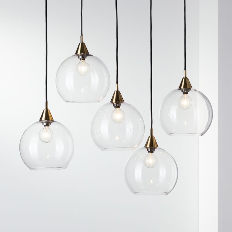 Firefly 5 Bulb Brass Pendant Light