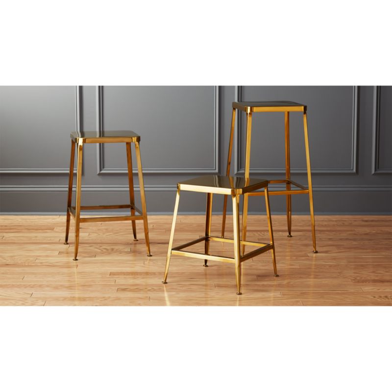 flint gold bar stools CB2