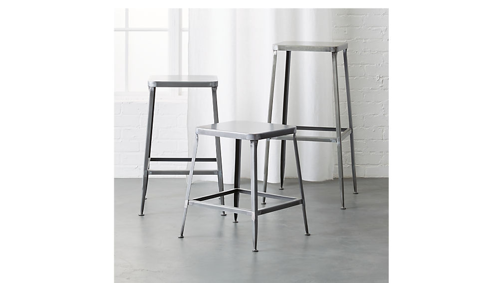 flint steel 30" bar stool CB2