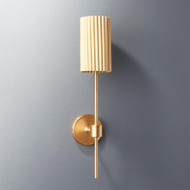 Fluted Gold Wall Sconce CB2