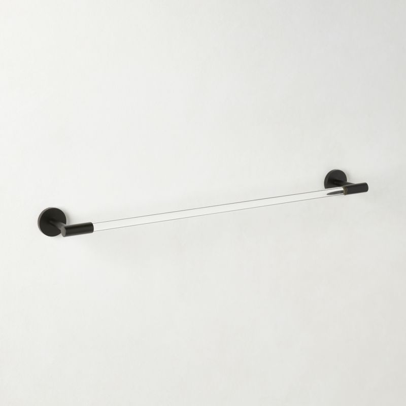 Flynn Crystal and Black Towel Bar 24