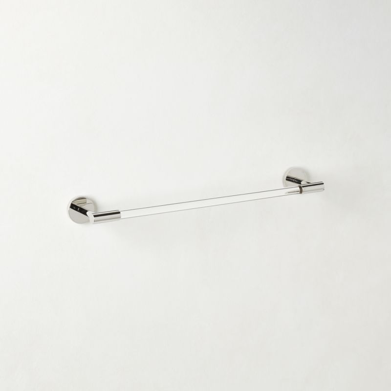 Flynn Crystal and Polished Nickel Towel Bar 18