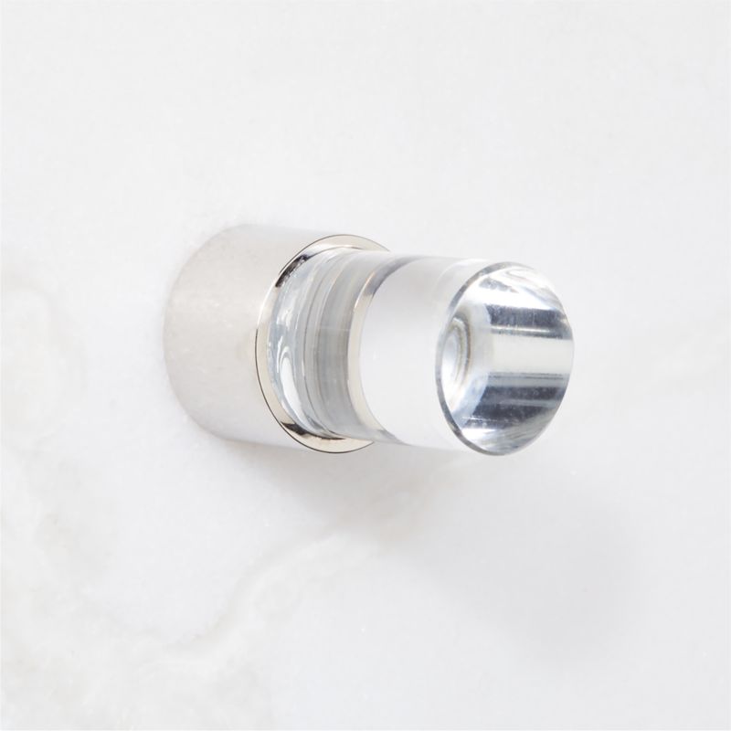 Flynn Polished Nickel and Crystal Cabinet Knob 0.75