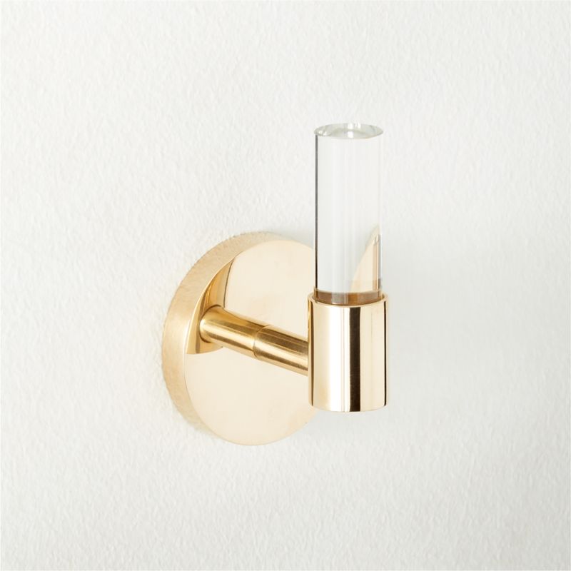 Acrylic and Polished Nickel Free Standing Toilet Paper Holder