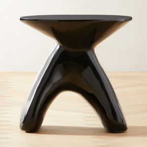 Forcella High-Gloss Black Side Table