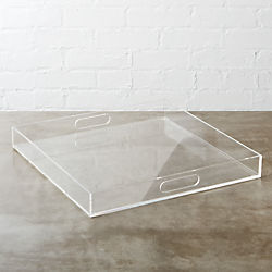 acrylic clear square tray