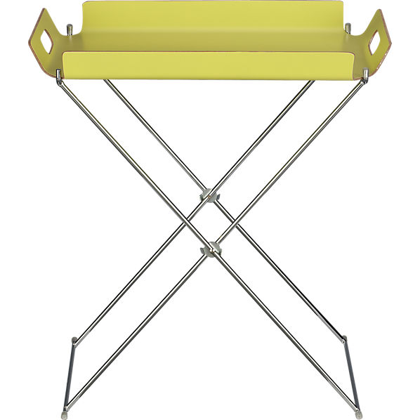 formosa chartreuse tray table in accent tables  CB2